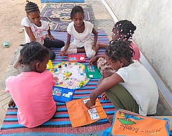 Girls playing the Dipeo game, Bamako, Mali